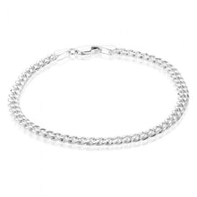 Load image into Gallery viewer, Sterling Silver Curb 120 Gauge 21cm Bracelet