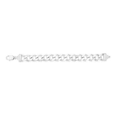 Sterling Silver Curb 400 Gauge 21cm Bracelet