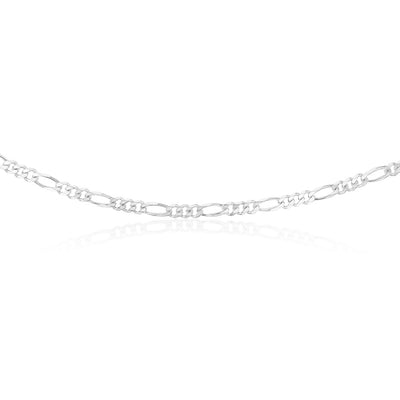 Sterling Silver Figaro 150 Gauge 60cm Chain