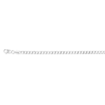 Sterling Silver Curb 100Gauge 19cm Bracelet