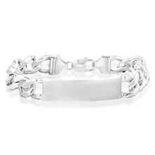 Load image into Gallery viewer, Sterling Silver Diamond Cut 350 Gauge Curb ID 22cm Bracelet