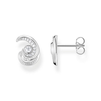 Thomas Sabo Sterling Silver Ocean Wave Cubic Zirconia Stud Earrings