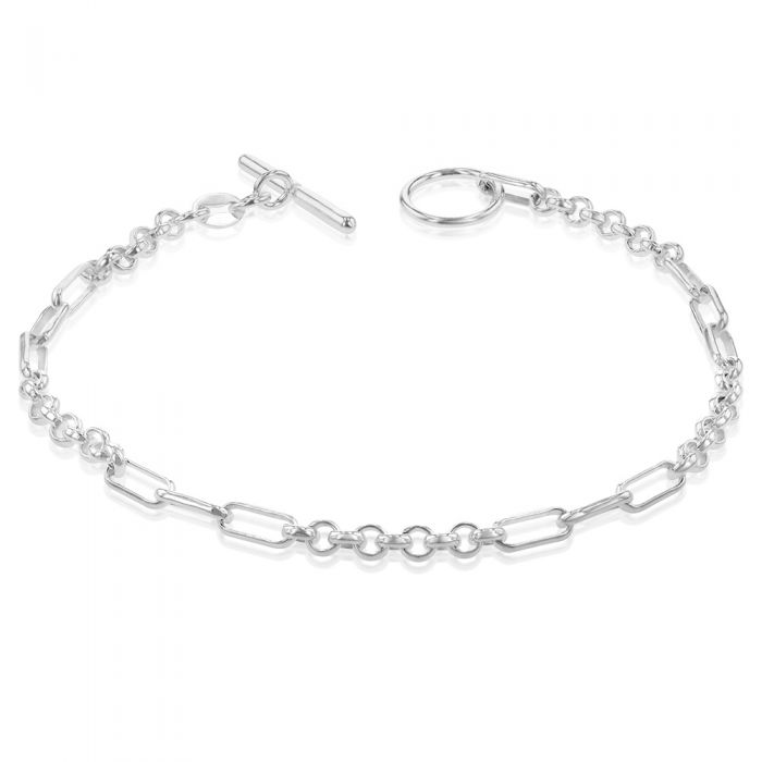 Sterling Silver Fancy Toggle Clasp 19cm Bracelet