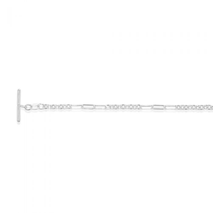 Sterling Silver Fancy Toggle Clasp 19cm Bracelet