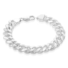 Load image into Gallery viewer, Sterling Silver Curb 350 Gauge 21cm Bracelet