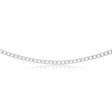 Load image into Gallery viewer, Sterling Silver Fancy Diamond Cut Curb 120 Gauge 45cm Chain
