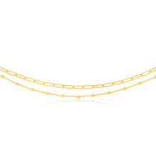 Load image into Gallery viewer, Sterling Silver Gold Plated Fancy 32/36+3cm Chain