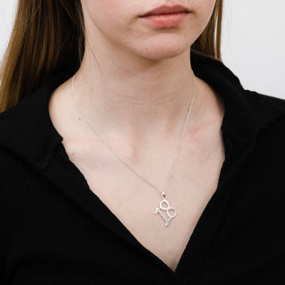 Sterling Silver Cubic Zirconia On Number 