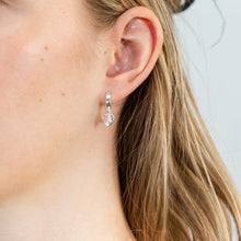 Load image into Gallery viewer, Sterling Silver Unicorn Heart On Hoop Earrings