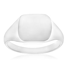 Load image into Gallery viewer, Sterling Silver Rectangle White Gents Rings
