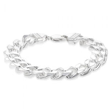 Load image into Gallery viewer, Sterling Silver Bevelled Curb 350 Gauge 21cm Bracelet