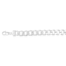 Load image into Gallery viewer, Sterling Silver Bevelled Curb 350 Gauge 21cm Bracelet