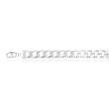 Load image into Gallery viewer, Sterling Silver Bevelled Curb 350 Gauge 24cm  Bracelet