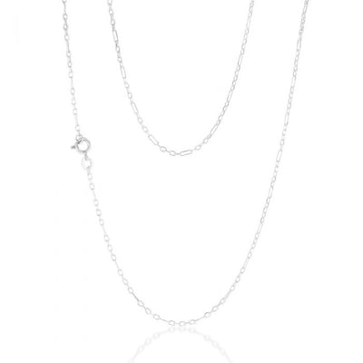 Sterling Silver Fancy Figaro 40+5cm Chain
