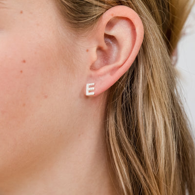 Sterling Silver Cubic Zirconia Initial 