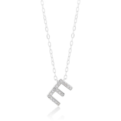 Sterling Silver Cubic Zirconia Initial 