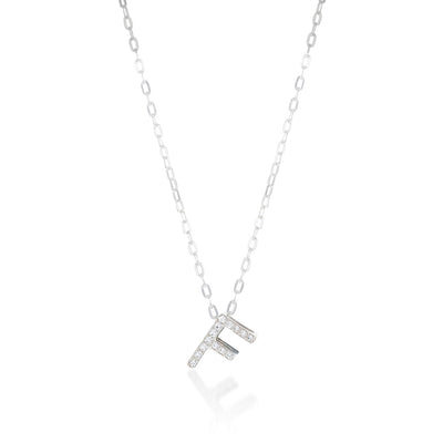 Sterling Silver Cubic Zirconia Initial 