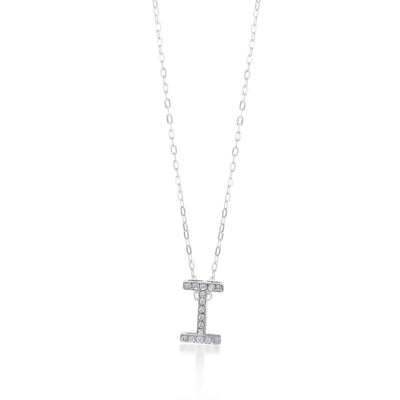 Sterling Silver Cubic Zirconia Initial 