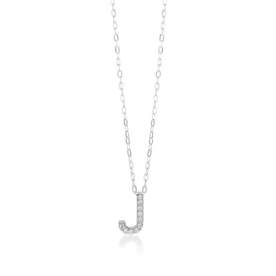 Sterling Silver Cubic Zirconia Initial 