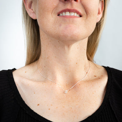 Sterling Silver Cubic Zirconia Initial 