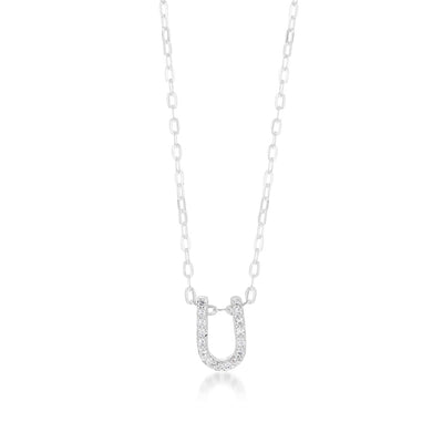 Sterling Silver Cubic Zirconia Initial 