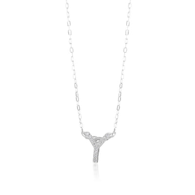 Sterling Silver Cubic Zirconia Inital 
