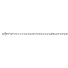 Load image into Gallery viewer, Sterling Silver 1/5 Carat Diamond Heart Bracelet 18.5cm