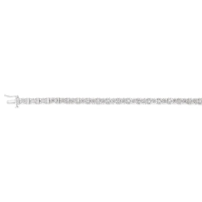 Sterling Silver 1/4 Carat Diamond Bracelet 17.5cm