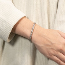 Load image into Gallery viewer, Sterling Silver 1/4 Carat Diamond Hugs and Kisses Bracelet 18.5cm