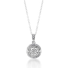 Load image into Gallery viewer, Sterling Silver1/3 Carat Diamond Pendant Earring and Ring Set Chain Included N1/2