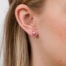 Load image into Gallery viewer, Sterling Silver Christmas Santa Stud Earrings