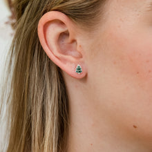 Load image into Gallery viewer, Sterling Silver Christmas Tree Stud Earrings