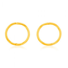Load image into Gallery viewer, Sterling Silver Gold Plated Plain 8mm Sleeper Earrings