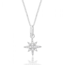 Load image into Gallery viewer, Sterling Silver Cubic Zirconia Star Pendant