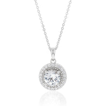 Load image into Gallery viewer, Sterling Silver Natural White Sapphire Pendant and Earring Set