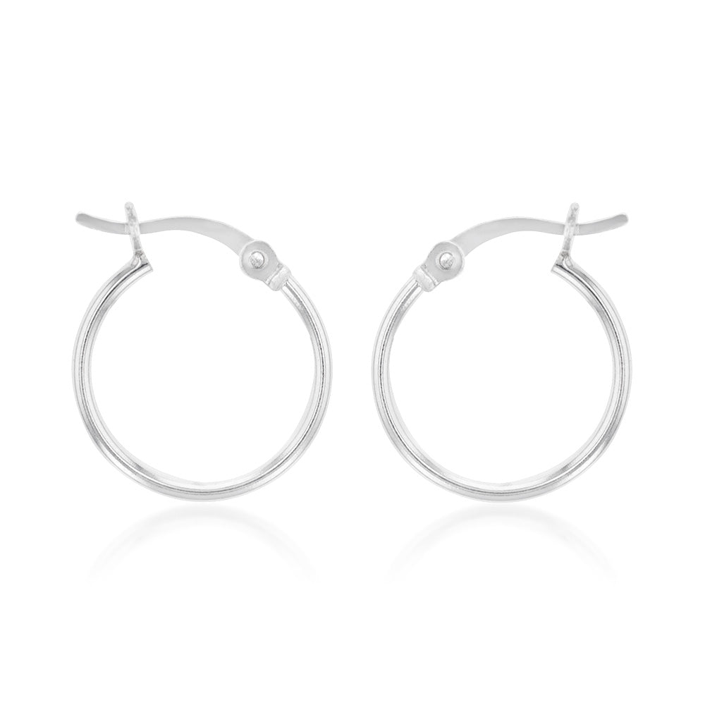 Sterling Silver Palin 15mm Hoop Earrings