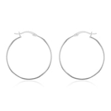 Load image into Gallery viewer, Sterling Silver Plain 30mm Hoop Earrings