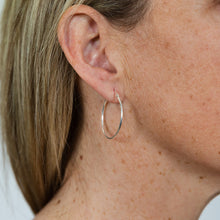 Load image into Gallery viewer, Sterling Silver Plain 30mm Hoop Earrings