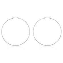 Load image into Gallery viewer, Sterling Silver Plain 60mm Hoop Earrings