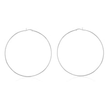 Load image into Gallery viewer, Sterling Silver Plain 70mm Hoop Earrings
