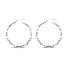 Load image into Gallery viewer, Sterling Silver Plain 30mm Hoop Earrings