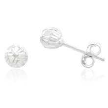 Load image into Gallery viewer, Sterling Silver Diamond Cut 5mm Ball Studs Earrrings