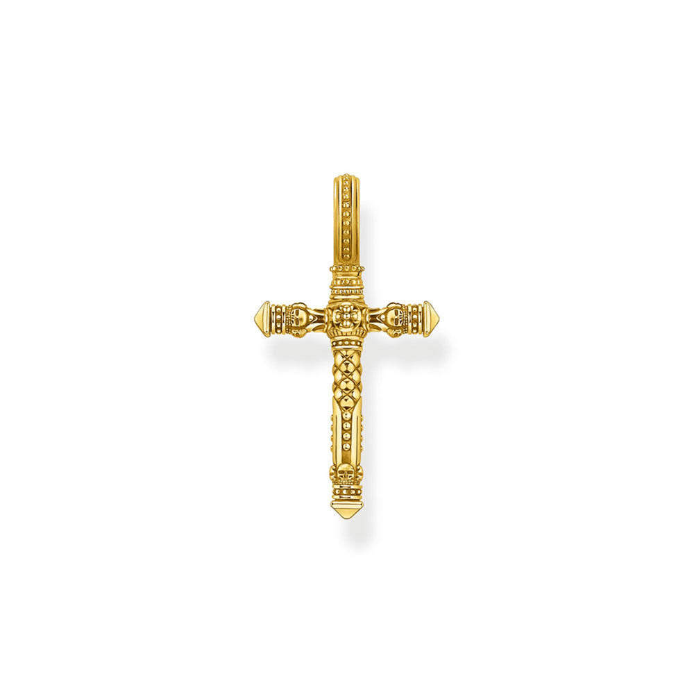 Thomas Sabo Sterling Silver Gold Plated Tudor Rose Cross