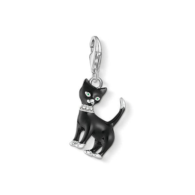 Thomas Sabo Sterling Silver Charm Club Black Cat Charm