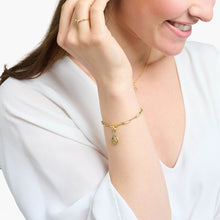 Load image into Gallery viewer, Thomas Sabo Sterling Silver Gold Plated Rainbow Peace Charm