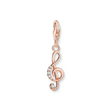 Load image into Gallery viewer, Thomas Sabo Sterling Silver Rose Gold Plated Charm Club Treble Clef Charm