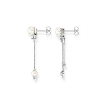 Load image into Gallery viewer, Thomas Sabo Sterling Silver Rise &amp; Shine CZ Pearl Drop Earrings