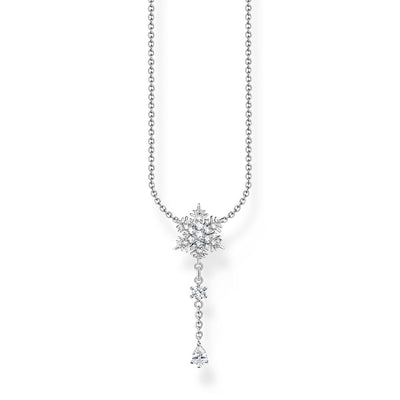 Thomas Sabo Sterling Silver Charm Club Snow Crystal CZ 40-45cm Chain