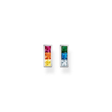 Load image into Gallery viewer, Thomas Sabo Sterling Silver Rainbow Heritage Bar Stud Earrings