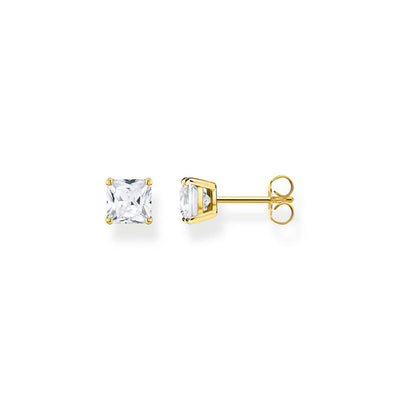 Thomas Sabo Sterling Silver Gold Plated Magic Stones CZ Stud Earrings